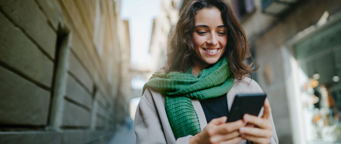 a woman on her phone