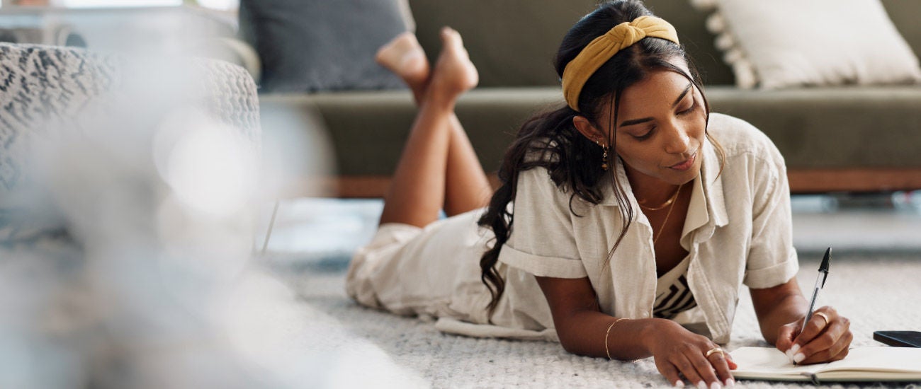 a woman planning her business