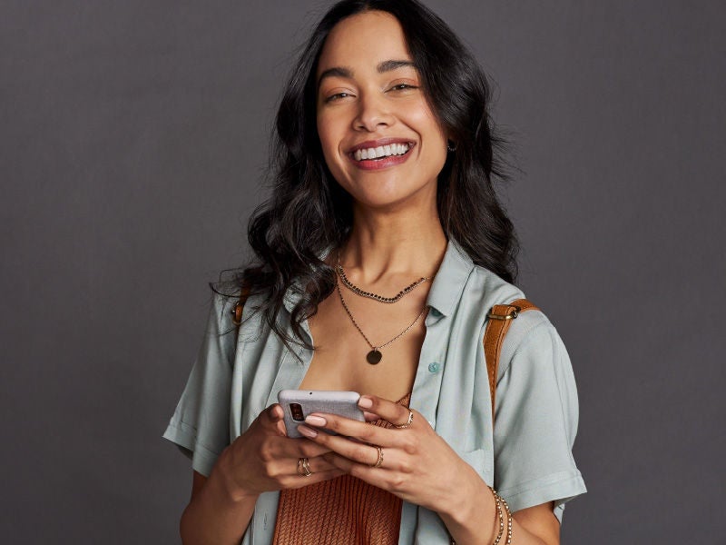 Woman on Phone (Square)