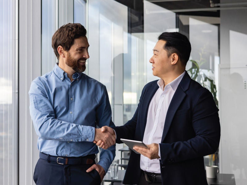 Two men shaking hands