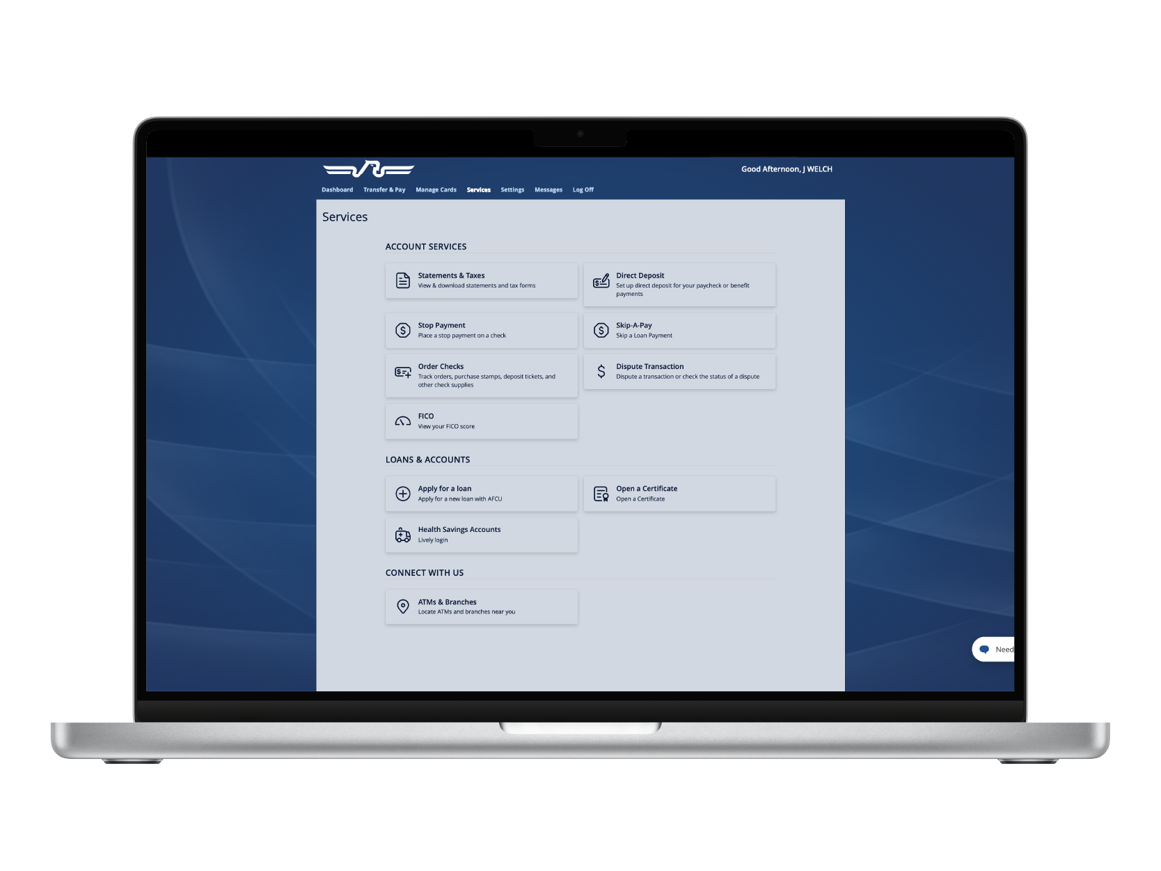 Additional Services Screenshot