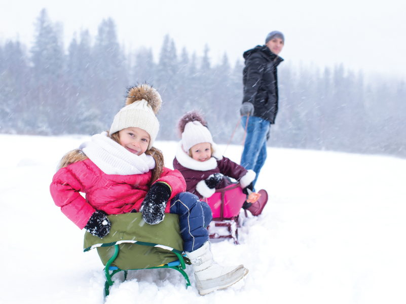 Children sledding